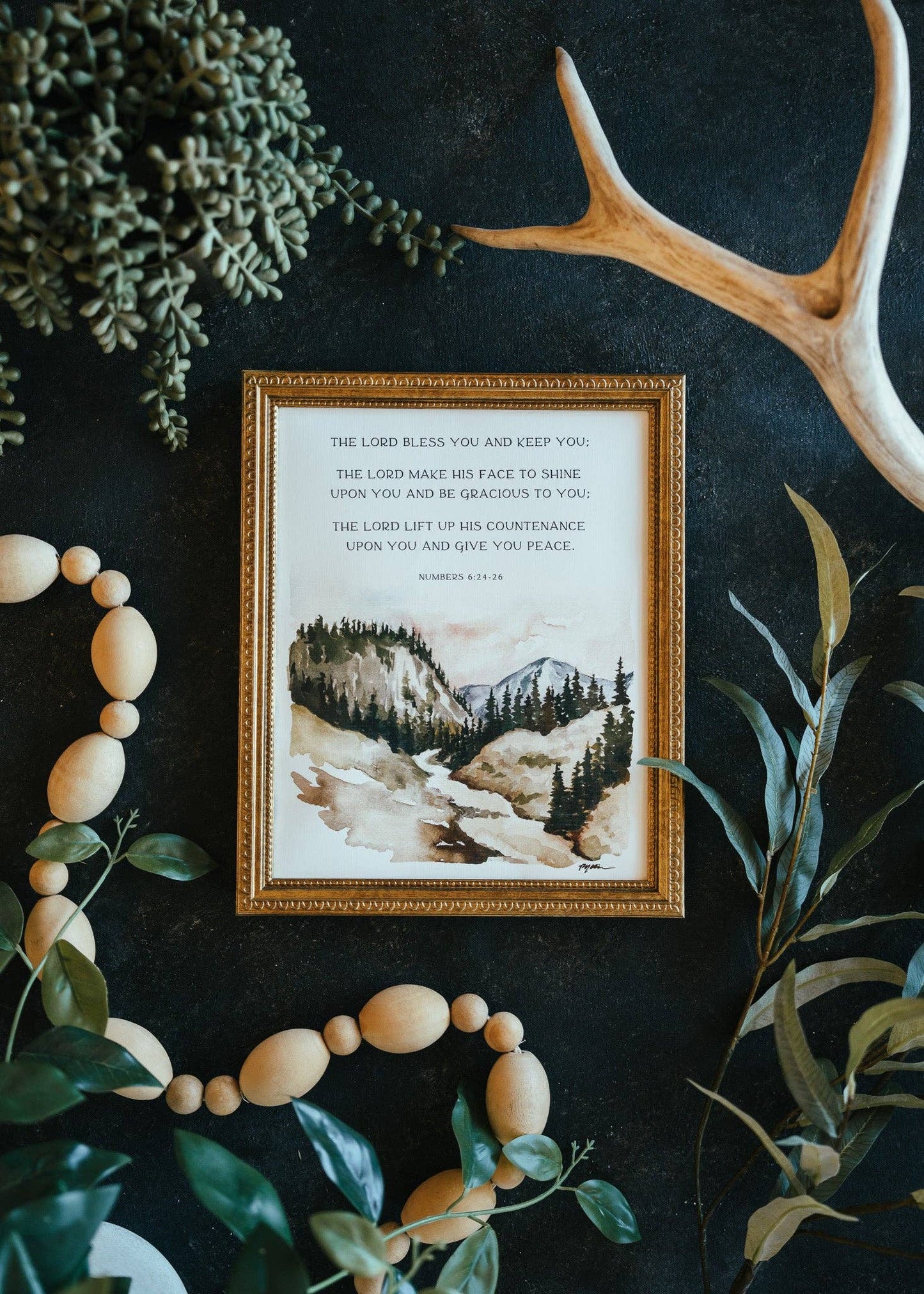 GraceLaced by Ruth Chou Simons - Benediction Print (Mountains)