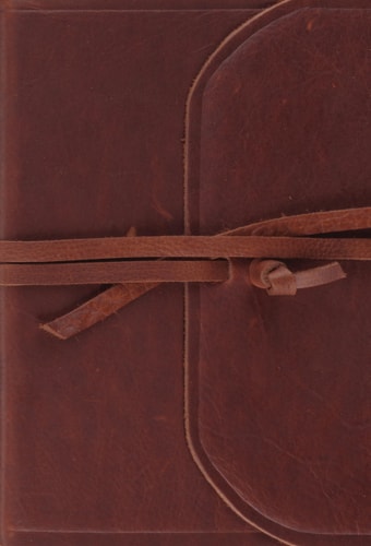 ESV Large Print Compact Bible (Brown, Flap with Strap)