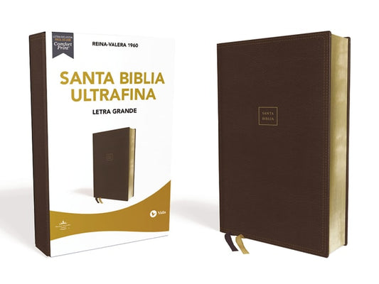 Reina Valera 1960 Santa Biblia Ultrafina Letra Grande, Leathersoft, Café, Interior a dos colores (Spanish Edition)