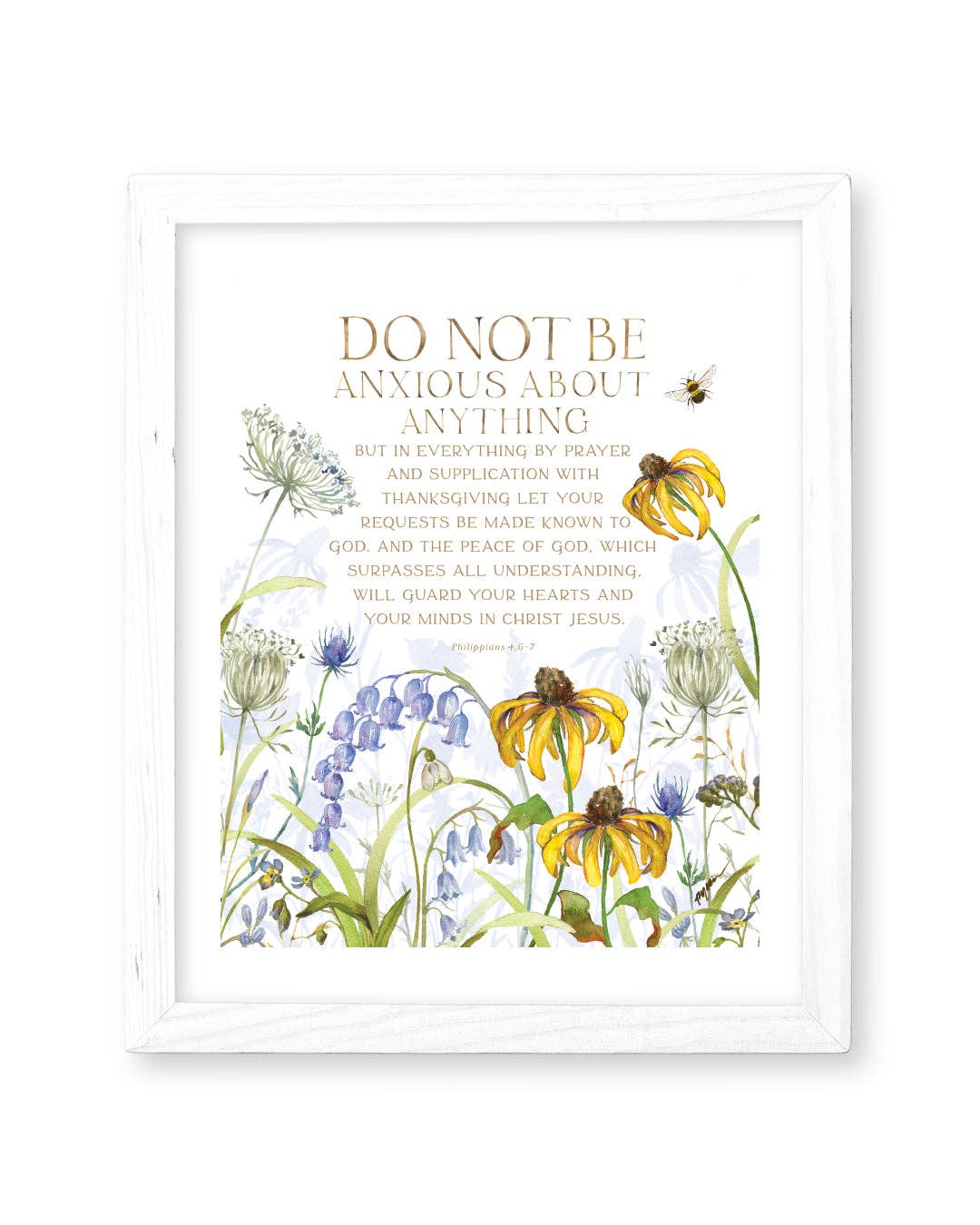 GraceLaced by Ruth Chou Simons - Philippians 4:6-7 | Do Not Be Anxious Print (Wildflowers)