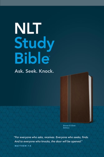 NLT Study Bible, TuTone (LeatherLike, Brown/Slate, Red Letter)