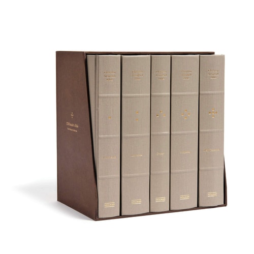 CSB Reader's Bible, Cloth-Over-Board, Five-Volume Collection, Black Letter, Single-Column, Reader's Format, Slip Case, Easy-to-Read Bible Serif Type