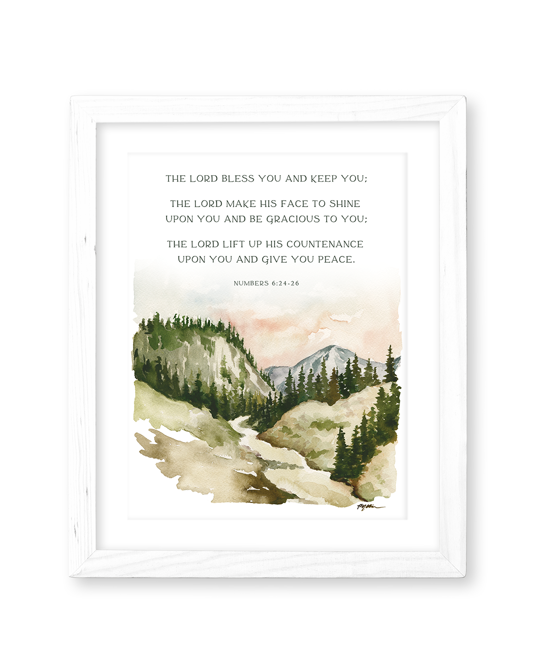 GraceLaced by Ruth Chou Simons - Benediction Print (Mountains)
