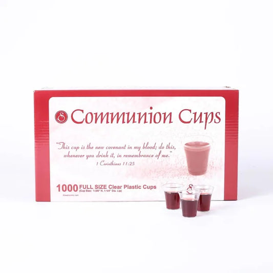 Communion Cups – Clear Full Size – 1 3/8In – 1000 Count