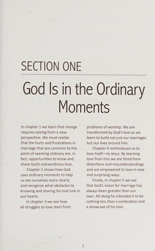 Marriage Matters: Extraordinary Change Through Ordinary Moments