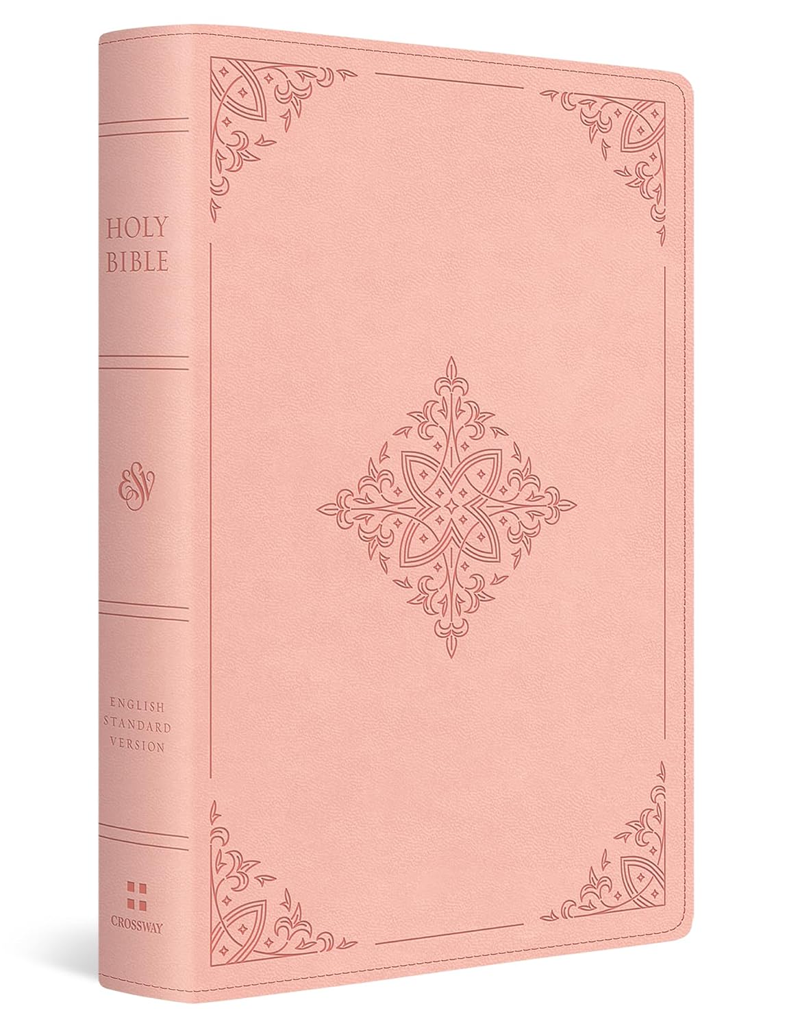 ESV Giant Print Bible, Red Letter (TruTone, Blush Rose, Fleur-de-lis Design)