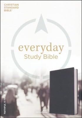 CSB Everyday Study Bible, Black LeatherTouch
