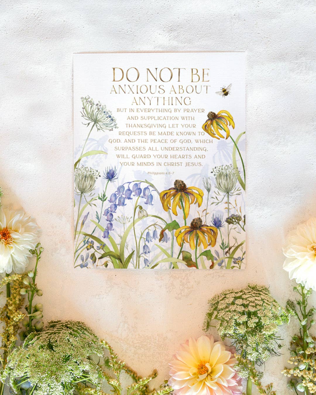 GraceLaced by Ruth Chou Simons - Philippians 4:6-7 | Do Not Be Anxious Print (Wildflowers)